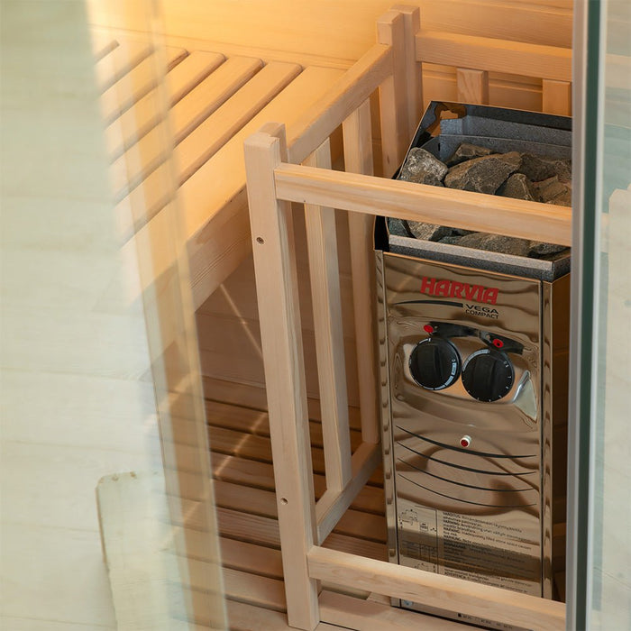 Harvia Vega Compact 120V/240V Electric Sauna Heater w/ Built-In Knob Controls - 1.9/3.5kW
