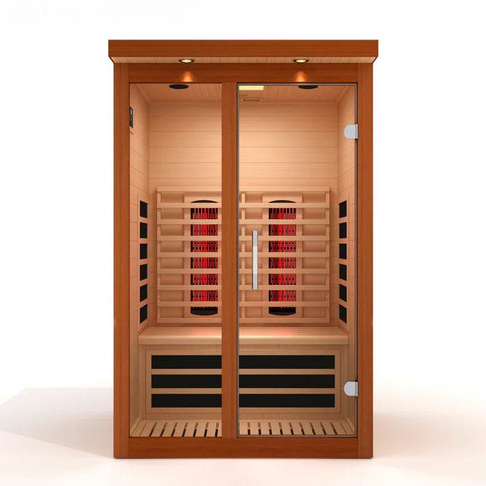 Dynamic Llumeneres 2-Person Near Zero EMF Full Spectrum Indoor Infrared Sauna + Red Light Therapy | DYN-6215-03 FS