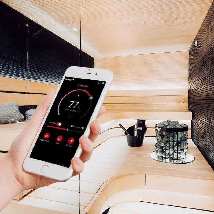 Harvia Xenio Club/Spirit/Cilindro/Virta Digital Sauna Heater Control w/ WiFi and Power Unit and Temp/Humidity Sensor Kit | CX30-U1-U3-XW / CX45-U1-U3-XW