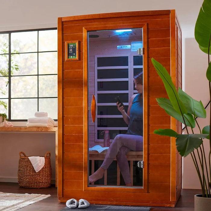 Dynamic Versailles 2-person Low EMF FAR Indoor Infrared Sauna + Red Light Therapy | DYN-6202-03