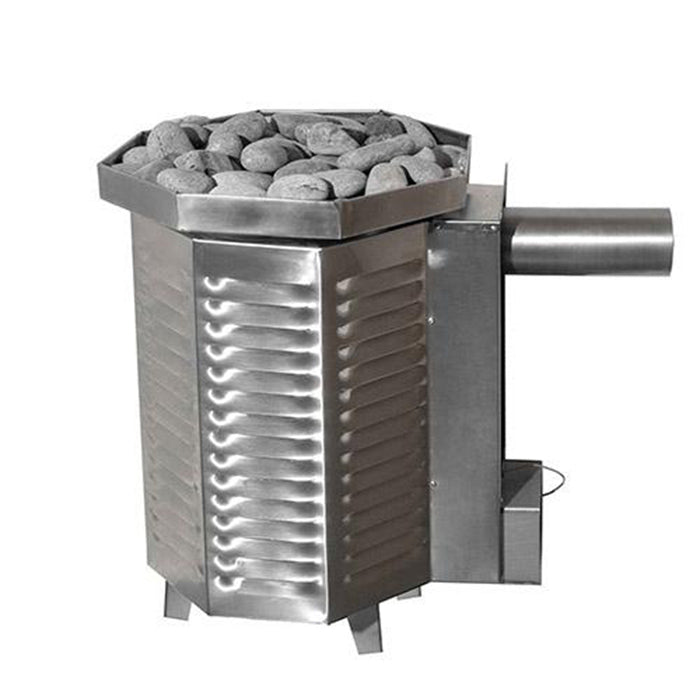 Dundalk Georgian Outdoor Cabin Sauna Kit w/ Scandia Gas Sauna Heater (Propane/Natural Gas)