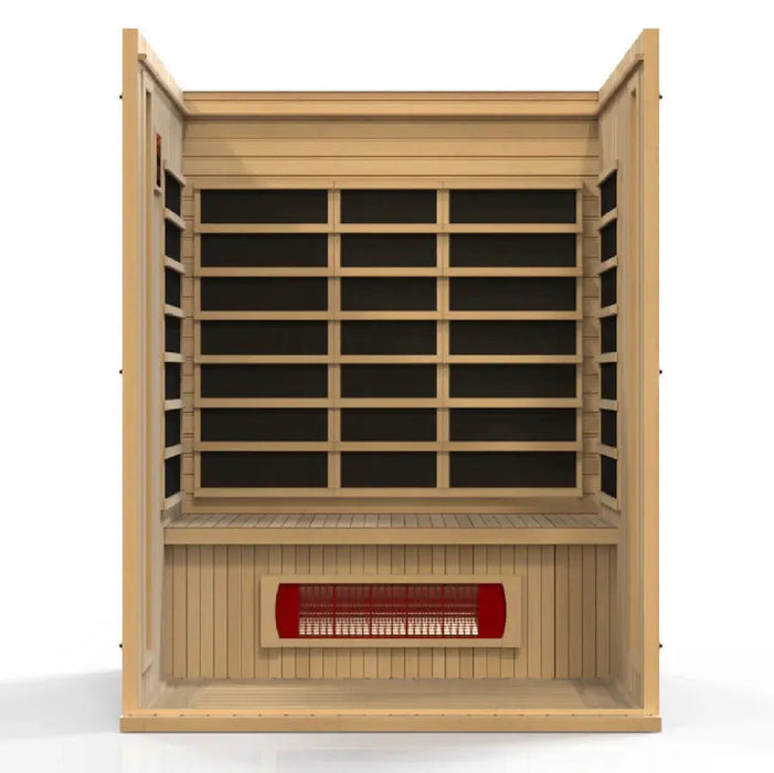 Maxxus Trinity Dual Tech 3 Person Low EMF FAR Infrared Sauna Canadian Hemlock | MX-LS3-01 Golden Designs