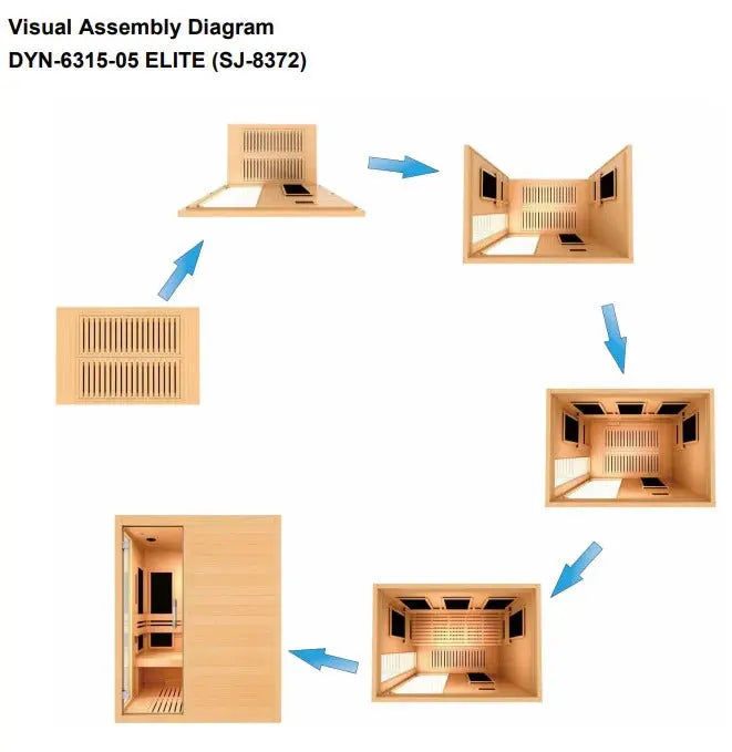 Dynamic Toscana 3 Person Low EMF FAR Infrared Sauna DYN-6315-05 Golden Designs
