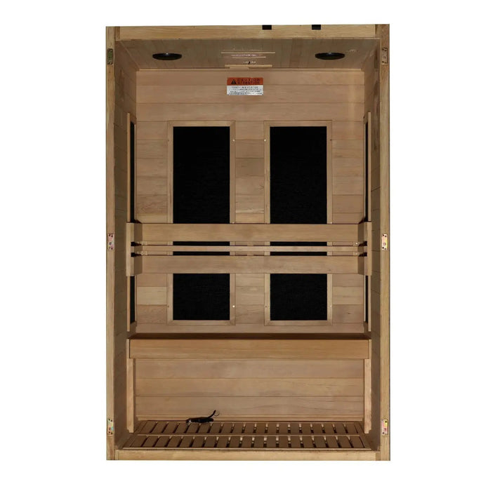 Dynamic Lucca 2 Person Low EMF FAR Infrared Sauna | DYN-6215-05 Golden Designs