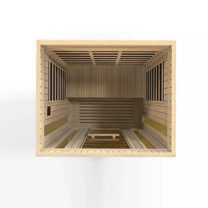 Maxxus Trinity Dual Tech 3 Person Low EMF FAR Infrared Sauna Canadian Hemlock | MX-LS3-01 Golden Designs