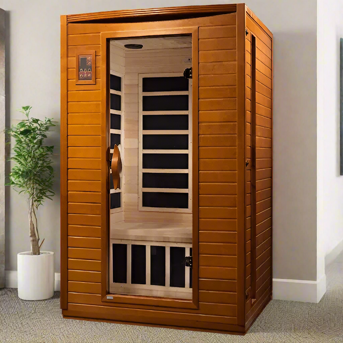 Dynamic Versailles 2-person Low EMF FAR Indoor Infrared Sauna + Red Light Therapy | DYN-6202-03