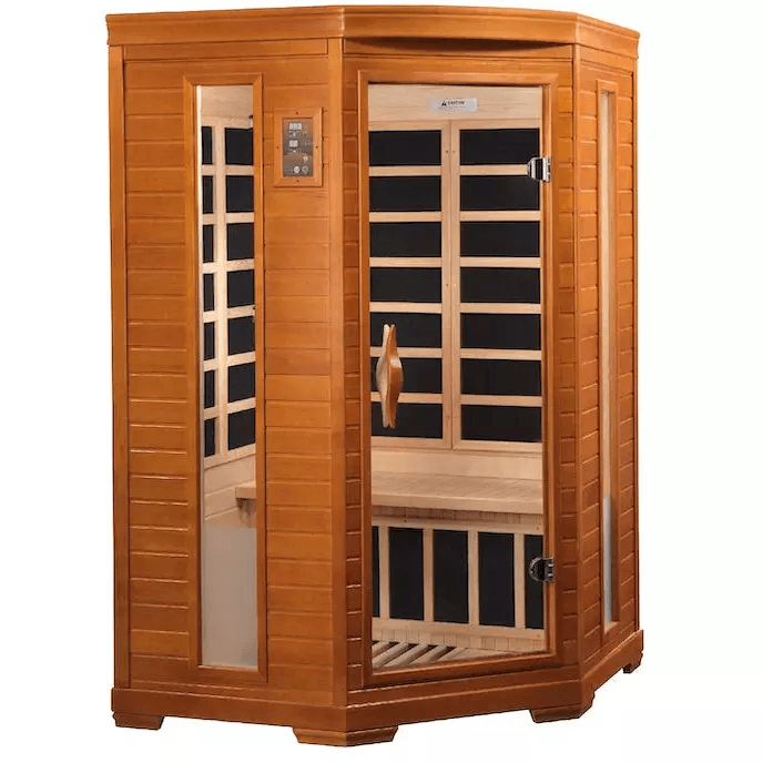 Dynamic Heming 2-person Corner Low EMF FAR Indoor Infrared Sauna + Red Light Therapy | DYN-6225-02