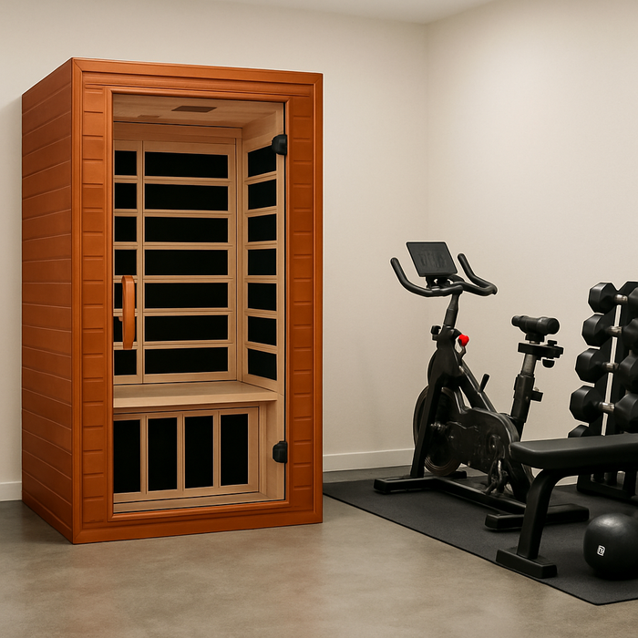 Dynamic Avila Elite 1-2-person Ultra Low EMF FAR Indoor Infrared Sauna + Red Light Therapy | DYN-6103-01 Elite