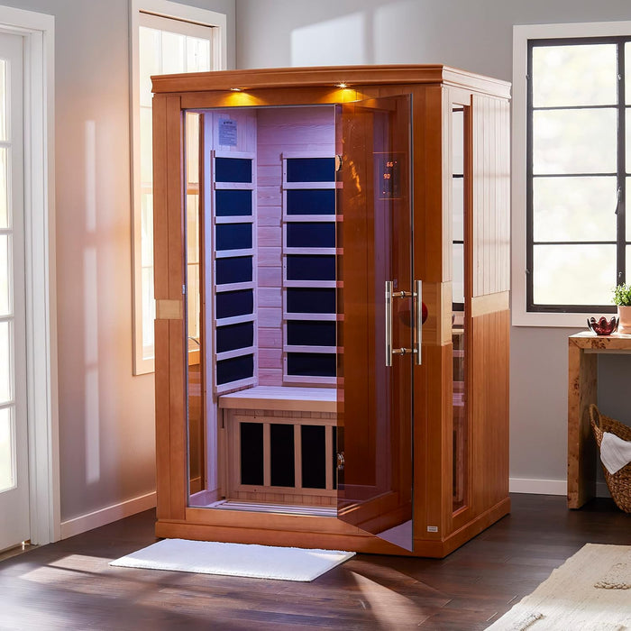 Dynamic Venice 2-person Low EMF FAR Indoor Infrared Sauna + Red Light Therapy | DYN-6210-01