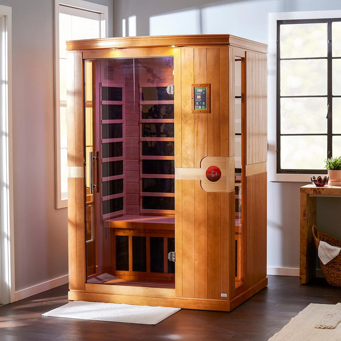 Dynamic Venice 2-person Low EMF FAR Indoor Infrared Sauna + Red Light Therapy | DYN-6210-01