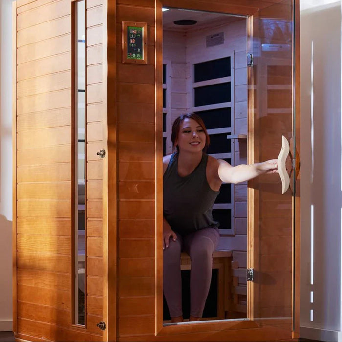 Dynamic Versailles Elite 2-person Ultra Low EMF FAR Indoor Infrared Sauna + Red Light Therapy | DYN-6202-03 Elite