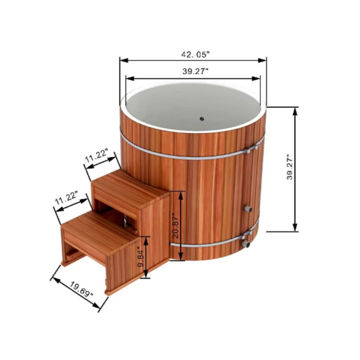 Dynamic Cedar Cold Plunge Barrel