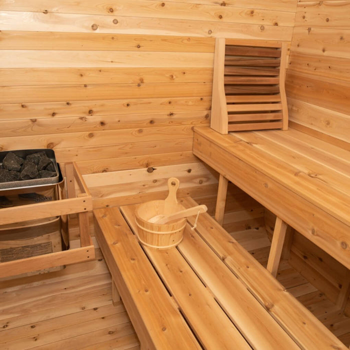 Dundalk Leisurecraft Canadian Timber 2-4 Person Luna Outdoor Traditional Cube Sauna | CTC22LU