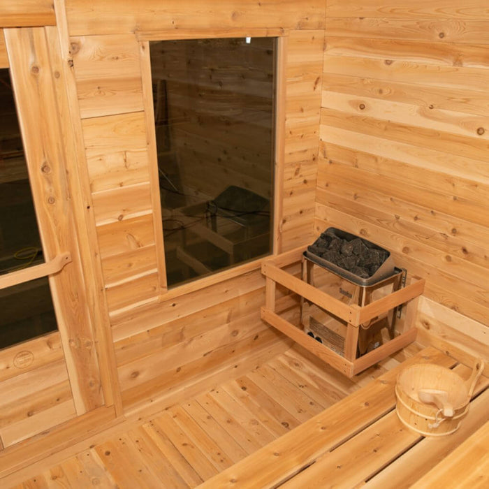 Dundalk Leisurecraft Canadian Timber 2-4 Person Luna Outdoor Traditional Cube Sauna | CTC22LU