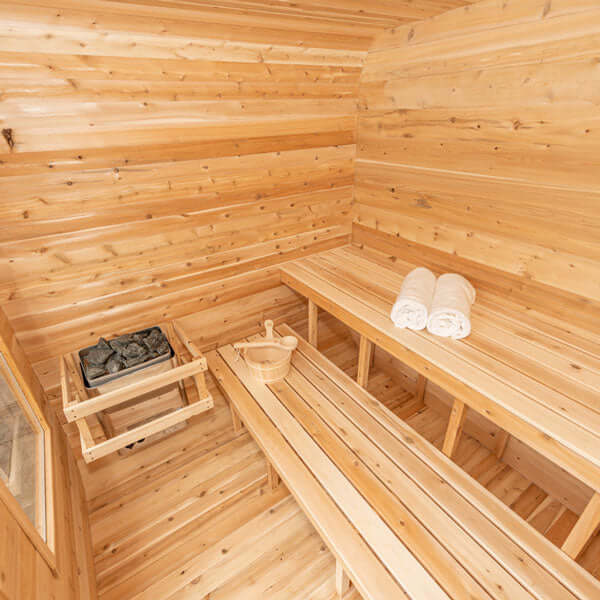 Dundalk Leisurecraft Canadian Timber 2-4 Person Luna Outdoor Traditional Cube Sauna | CTC22LU