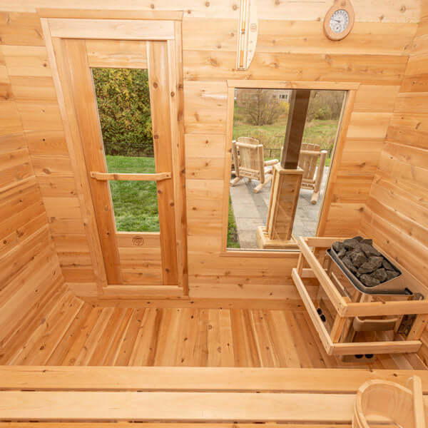 Dundalk Leisurecraft Canadian Timber 2-4 Person Luna Outdoor Traditional Cube Sauna | CTC22LU