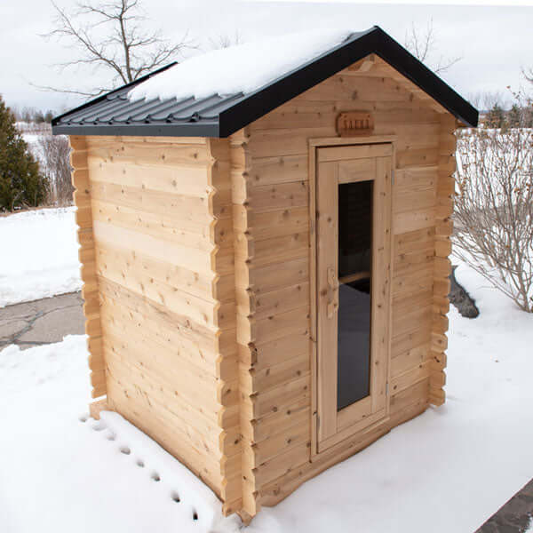 Dundalk Leisurecraft Canadian Timber 2-3 Person Granby Outdoor Traditional Cabin Sauna | CTC66W
