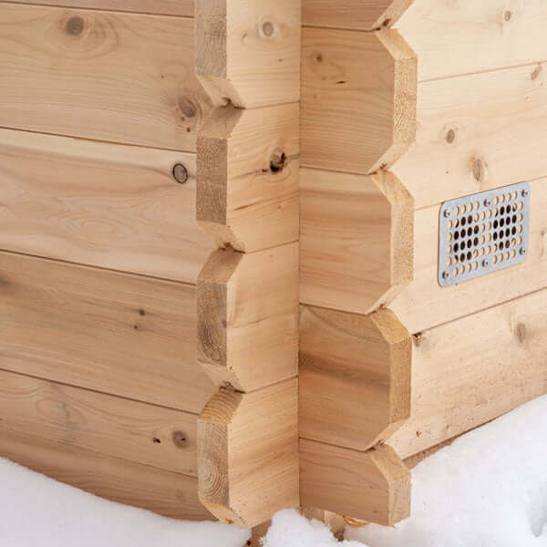 Dundalk Leisurecraft Canadian Timber 2-3 Person Granby Outdoor Traditional Cabin Sauna | CTC66W