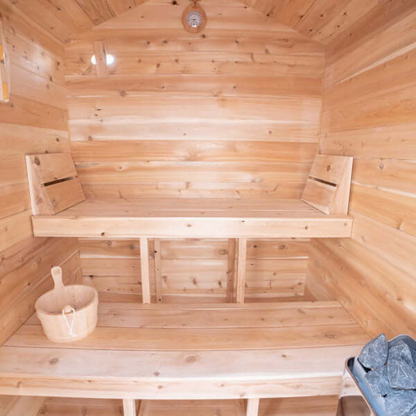 Dundalk Leisurecraft Canadian Timber 2-3 Person Granby Outdoor Traditional Cabin Sauna | CTC66W