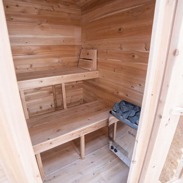 Dundalk Leisurecraft Canadian Timber 2-3 Person Granby Outdoor Traditional Cabin Sauna | CTC66W
