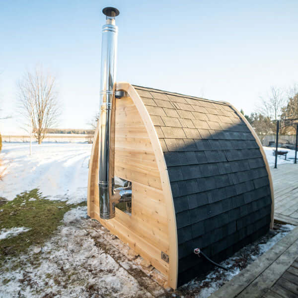 Dundalk Leisurecraft Canadian Timber 2-4 Person Outdoor Traditional MiniPOD Sauna | CTC77MW