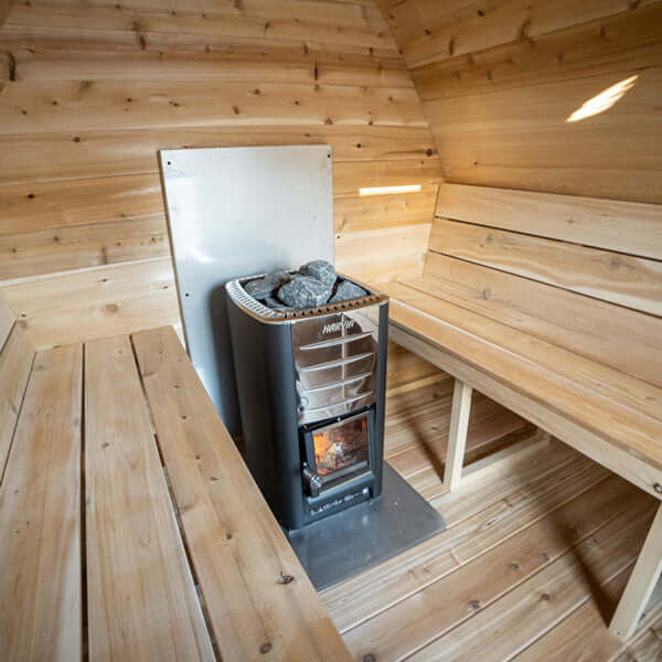 Dundalk Leisurecraft Canadian Timber 2-4 Person Outdoor Traditional MiniPOD Sauna | CTC77MW