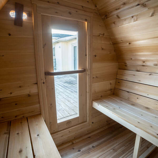 Dundalk Leisurecraft Canadian Timber 2-4 Person Outdoor Traditional MiniPOD Sauna | CTC77MW