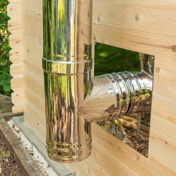 Dundalk Leisurecraft Canadian Timber 6 Person Georgian Outdoor Traditional Cabin Sauna with Changeroom | CTC88CW