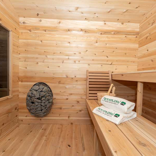 Dundalk Leisurecraft Canadian Timber 6 Person Georgian Outdoor Traditional Cabin Sauna | CTC88W