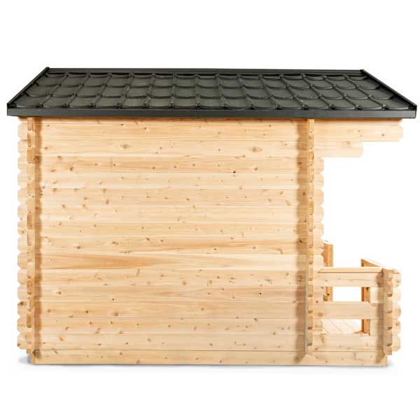 Dundalk Leisurecraft Canadian Timber 6 Person Georgian Outdoor Traditional Cabin Sauna With Porch  | CTC88PW