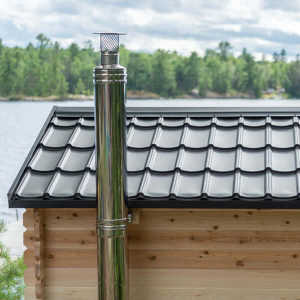 Dundalk Leisurecraft Canadian Timber 6 Person Georgian Outdoor Traditional Cabin Sauna | CTC88W