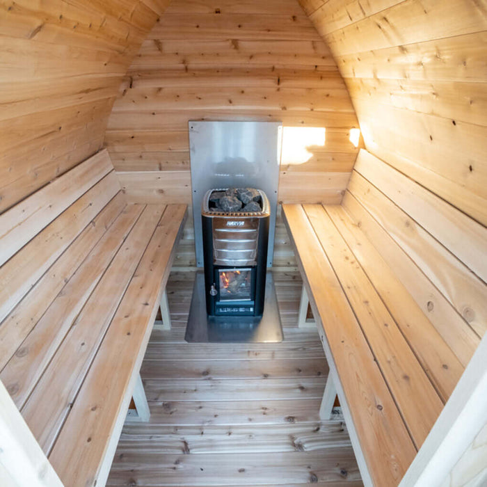Dundalk Leisurecraft Canadian Timber 2-4 Person Outdoor Traditional MiniPOD Sauna | CTC77MW