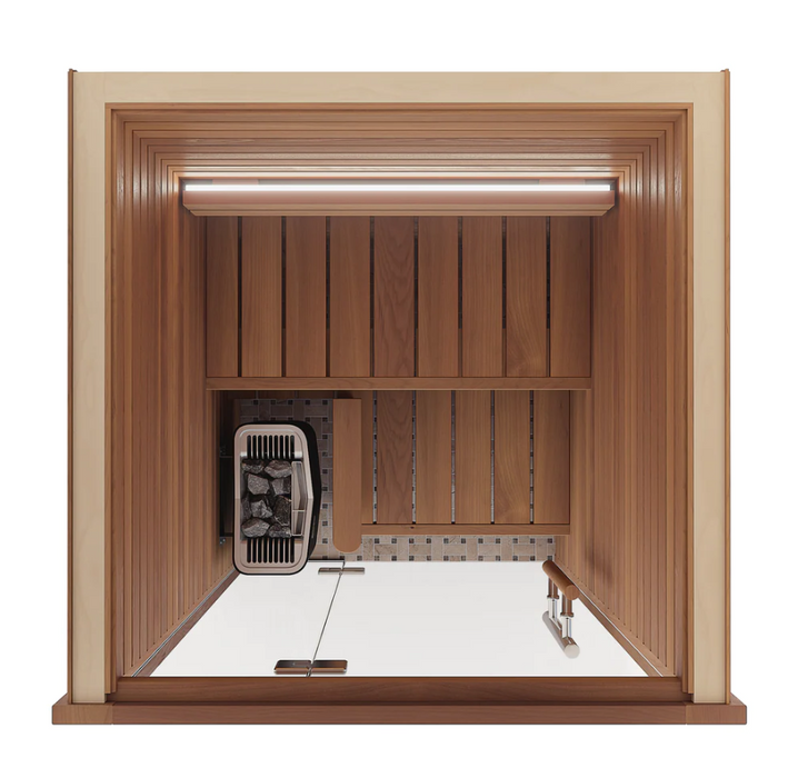 Auroom Cala Glass Mini 1-Person Traditional Indoor Sauna
