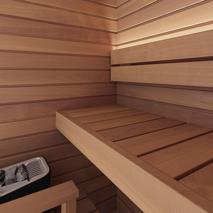 Auroom Cala Glass Mini 1-Person Traditional Indoor Sauna