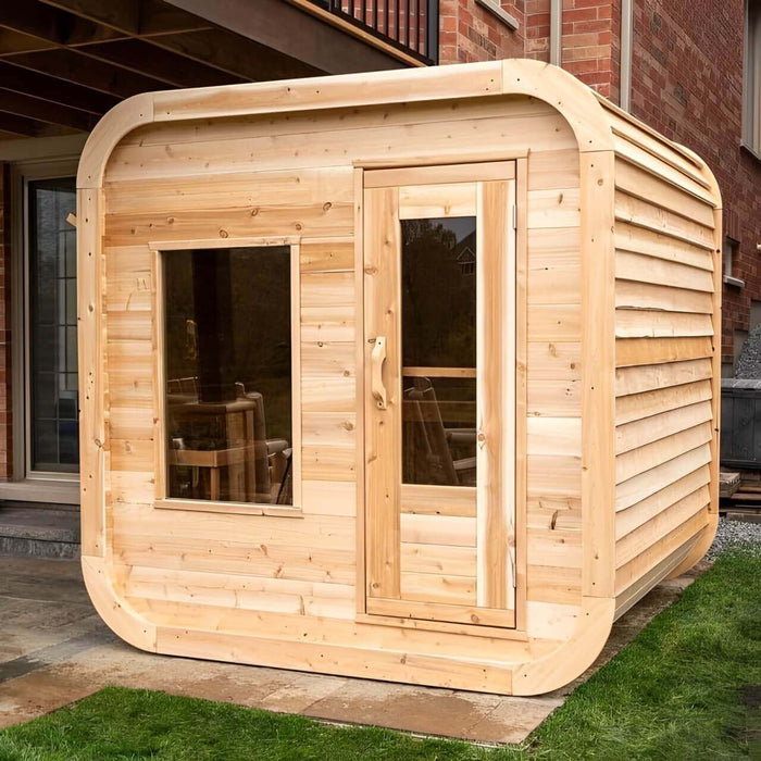 Dundalk Leisurecraft Canadian Timber 2-4 Person Luna Outdoor Traditional Cube Sauna | CTC22LU