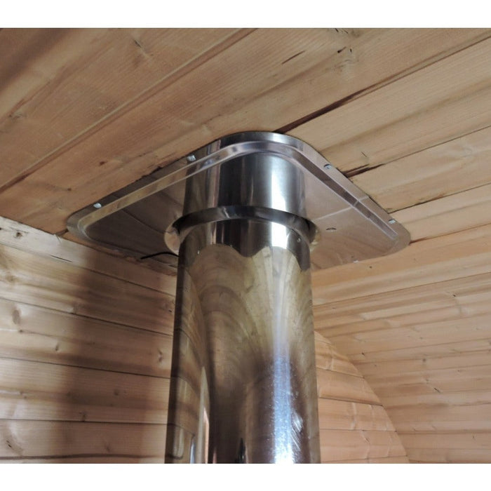 Harvia Sauna Stove Chimney Kit for Flat/Barrel Roof-Black | WHP1000500M