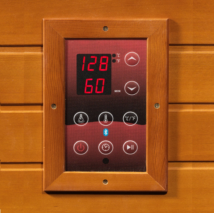 Dynamic Lugano 3-Person Near Zero EMF Full Spectrum Indoor Infrared Sauna + Red Light Therapy | DYN-6336-03 FS