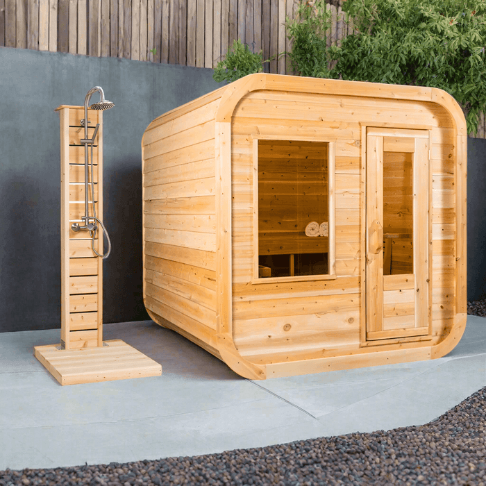 Dundalk Leisurecraft Canadian Timber 2-4 Person Luna Outdoor Traditional Cube Sauna | CTC22LU
