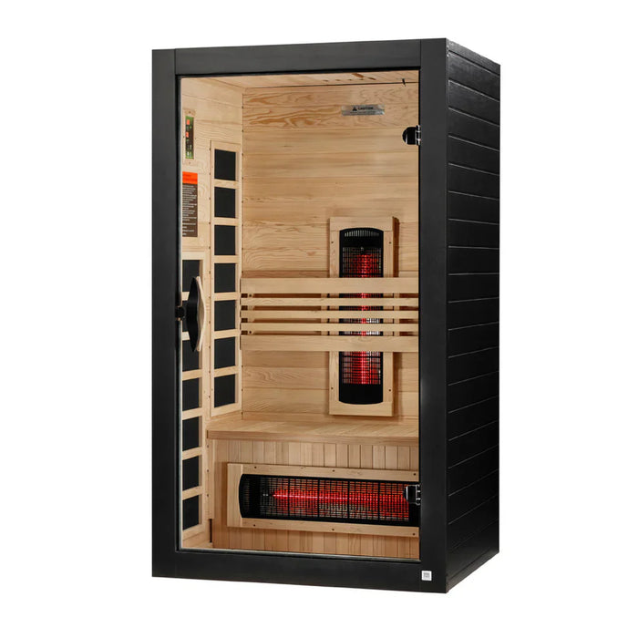 Dynamic Santorini 1-2-person Full Spectrum Near Zero EMF Indoor Infrared Sauna + Red Light Therapy | DYN-6009-03 FS