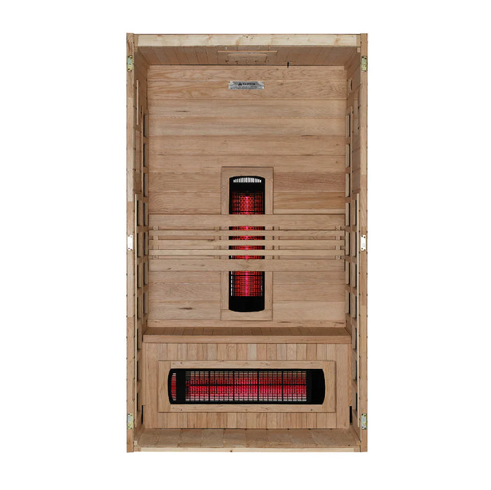 Dynamic Santorini 1-2-person Full Spectrum Near Zero EMF Indoor Infrared Sauna + Red Light Therapy | DYN-6009-03 FS