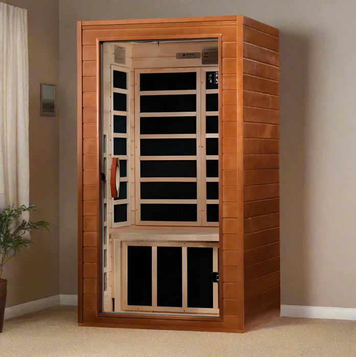 Dynamic Avila 1-2-person Low EMF FAR Indoor Infrared Sauna + Red Light Therapy | DYN-6103-01
