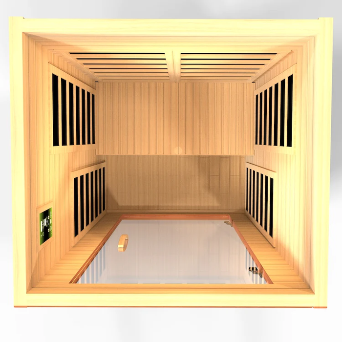 Dynamic Avila 1-2-person Low EMF FAR Indoor Infrared Sauna + Red Light Therapy | DYN-6103-01