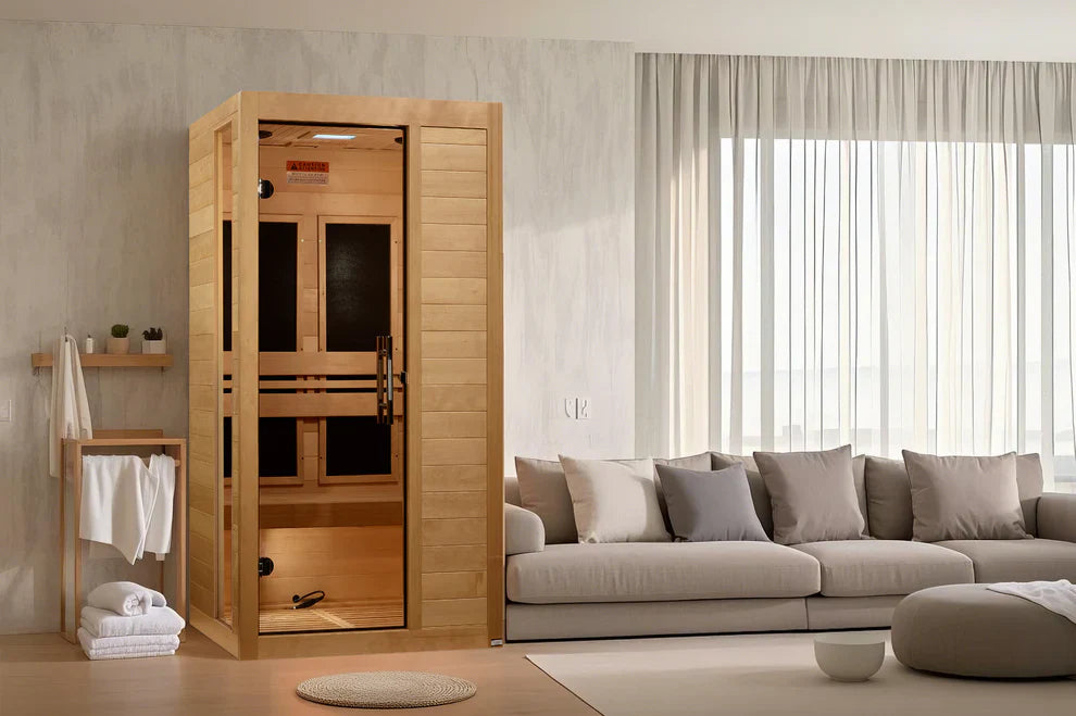 Dynamic Veneto 1-2-person Low EMF FAR Indoor Infrared Sauna + Red Light Therapy | DYN-6115-05