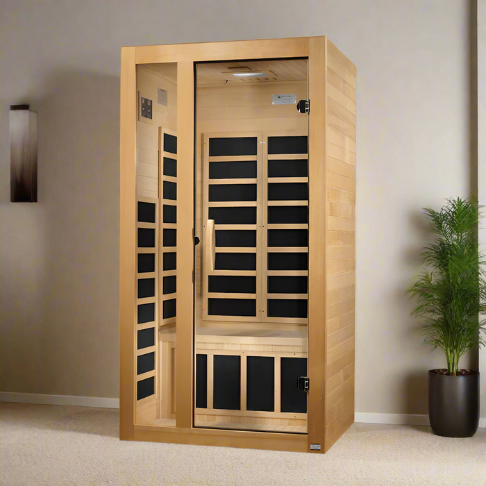 Dynamic Gracia 1-2-person Ultra Low EMF FAR Indoor Infrared Sauna + Red Light Therapy | DYN-6119-01 Elite