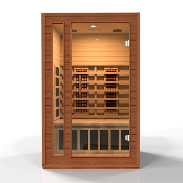 Dynamic Cordoba 2-Person Near Zero EMF Full Spectrum Indoor Infrared Sauna + Red Light Therapy | DYN-6203-02 FS