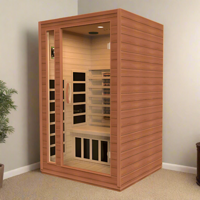 Dynamic Cordoba 2-Person Near Zero EMF Full Spectrum Indoor Infrared Sauna + Red Light Therapy | DYN-6203-02 FS