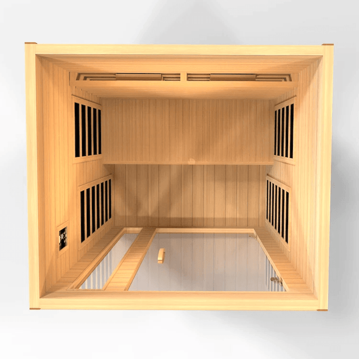 Dynamic Cordoba 2-Person Near Zero EMF Full Spectrum Indoor Infrared Sauna + Red Light Therapy | DYN-6203-02 FS