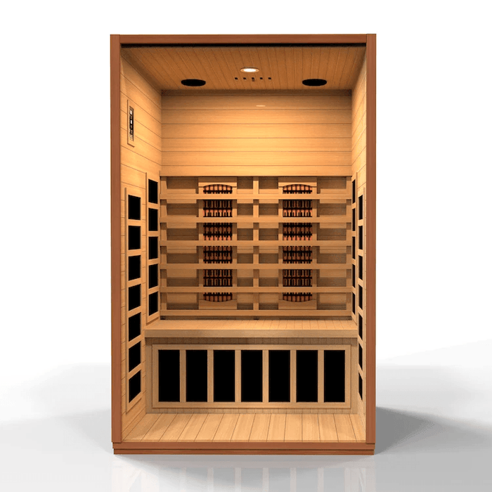Dynamic Cordoba 2-Person Near Zero EMF Full Spectrum Indoor Infrared Sauna + Red Light Therapy | DYN-6203-02 FS