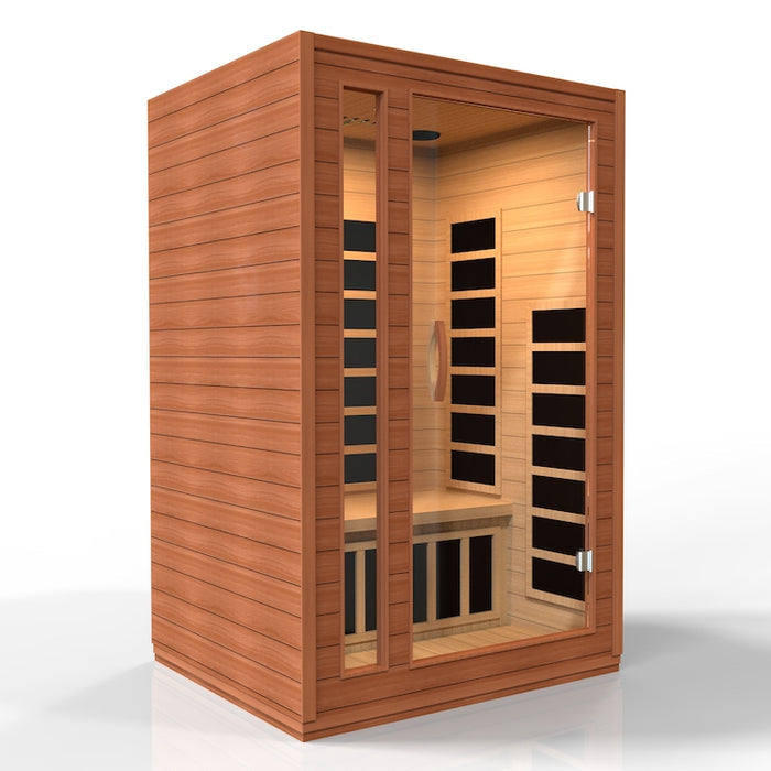 Dynamic Cordoba Elite 2-Person Ultra Low EMF FAR Indoor Infrared Sauna + Red Light Therapy | DYN-6203-01 Elite