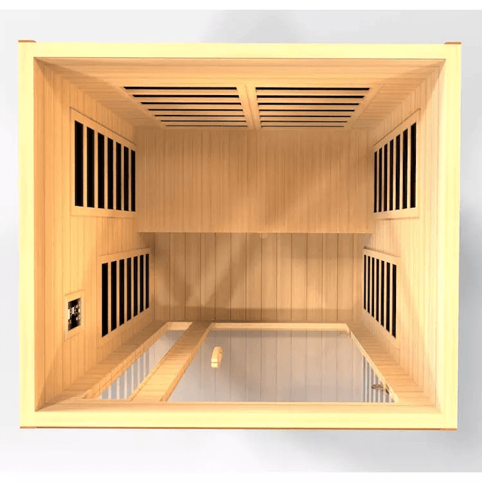 Dynamic Cordoba 2-person Low EMF FAR Indoor Infrared Sauna + Red Light Therapy | DYN-6203-01